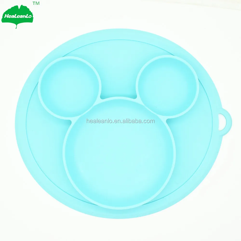 HeaLeanLo new design mickey shape silicone suction placemat heat mat kitchen tableware