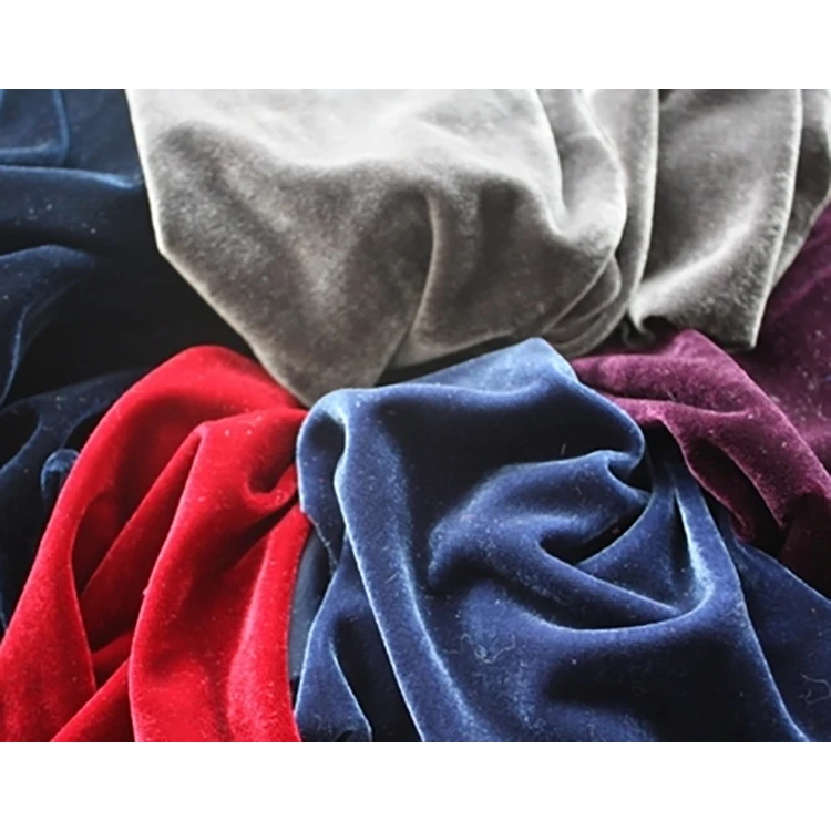 POLY 2WAYS SPANDEX VELVETTEN P/D KNIT 59/60' high quality velvet fabric