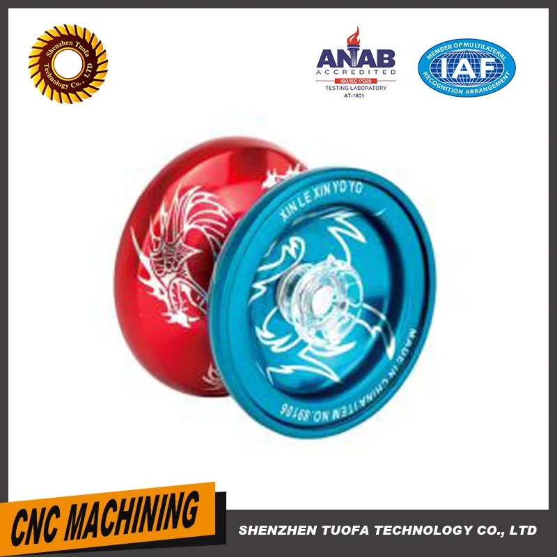 Yoyo CNC machining anodized 6061 aluminum metal yoyo parts