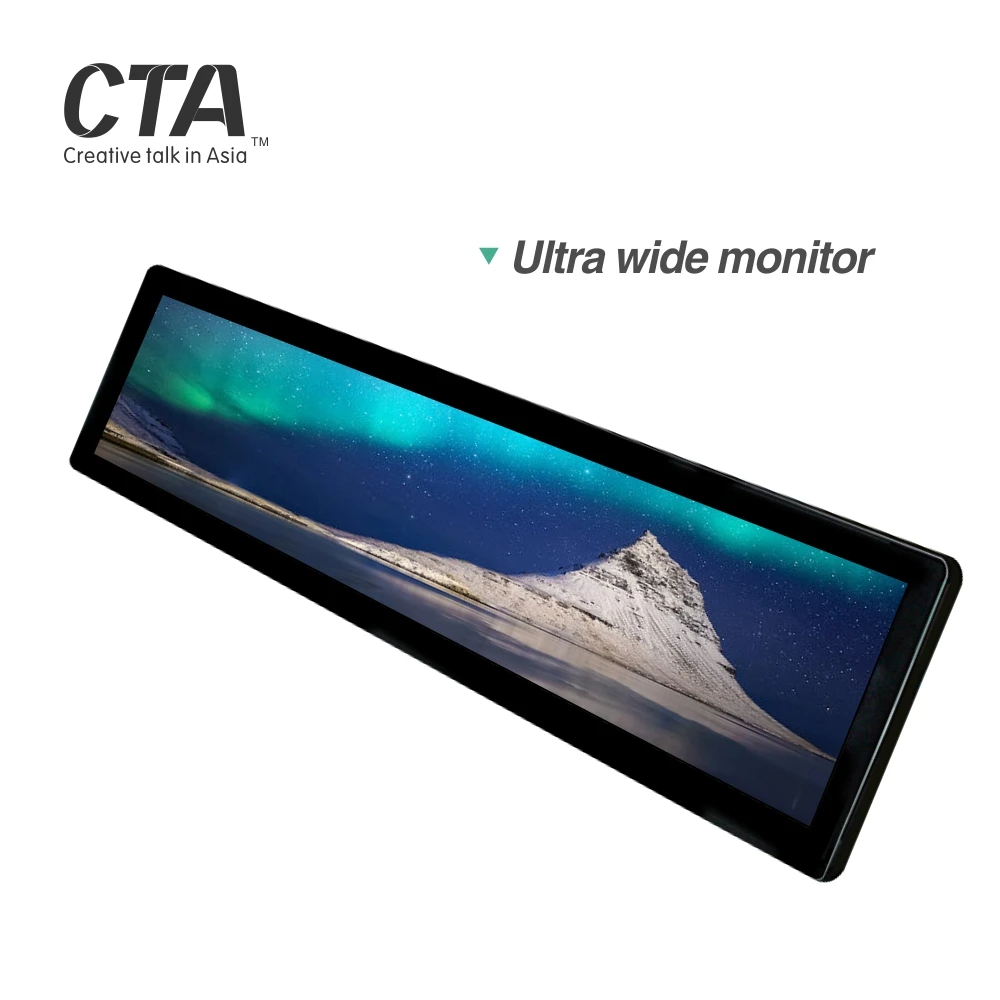Ultra-wide 2k 4k lcd monitor display for bus advertising