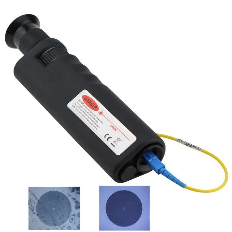 Handheld 400X Magnification Field Optical Microscope for 1.25mm and 2.5mm Fiber Optic Connector