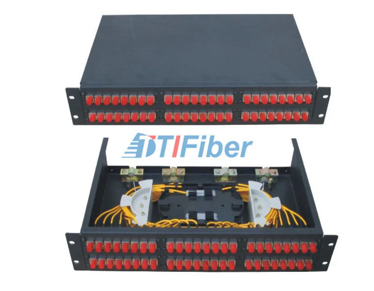 FTTH 12-24 core SC/FC/ST/LC ODF Rack Mount Splicing Termination Box Fiber Optic Patch Panel