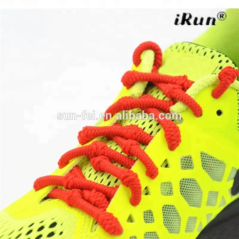 iRun Top Quality No Tie Elastic Shoelaces With Knots Lace For Any Outdoors Sports Elastic Bamboo Knot Lazy Shoelaces