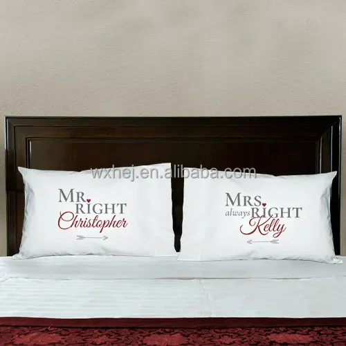 Couple pillow case, Custom pillow case, Fancy printed pillow cases