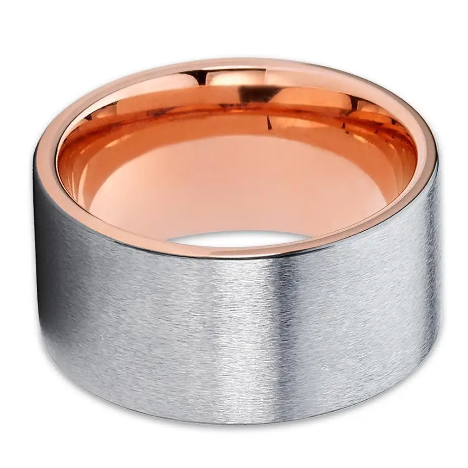 
12MM Width matte finished tungsten carbide rings for men 