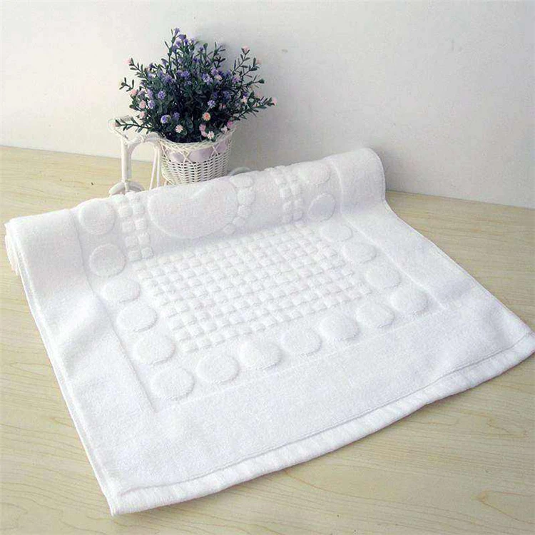High Quality 100% Cotton Floor Mats Princess Size Queen Bathroom Rugs Mat White Towel Bath Mats