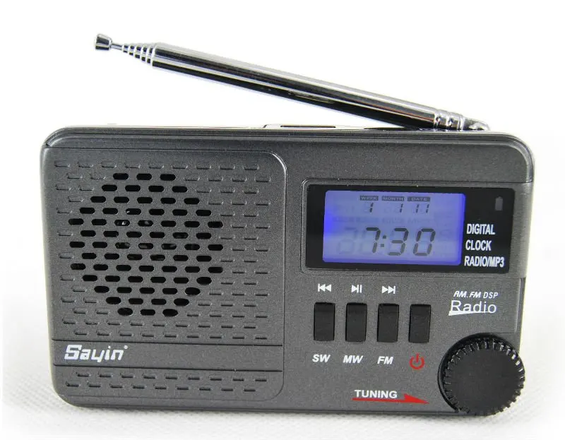 SY-1192 горячая Распродажа FM/MW/SW1-8/MP3 радио с высокой чувствительностью антенна Будильник Подсветка