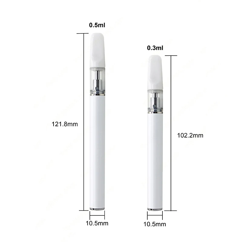 Оптовая Продажа Модный дизайн 0,5 мл 1,0 мл одноразовый керамический наконечник CBD Vape картридж атомайзер без утечки картридж для CBD