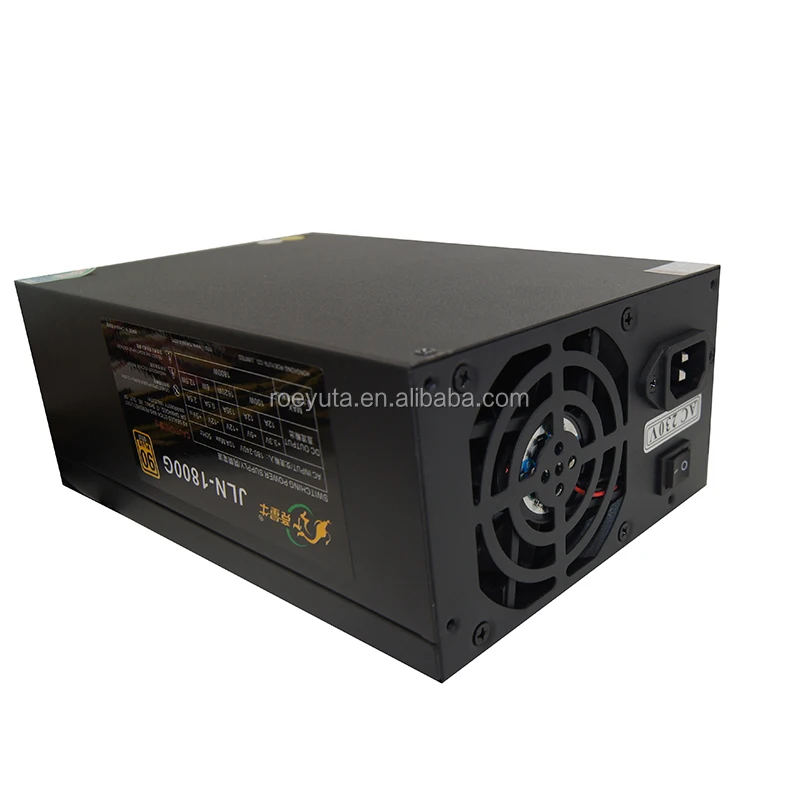  1800 Вт atx psu поддержка 8gpu Майнер машина компьютер ETH ZEC BTC rigATX источник