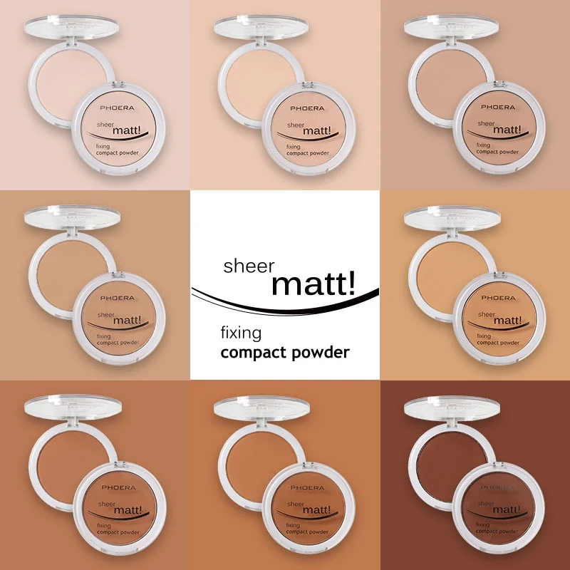 
Face Base Pressed Powder Makeup Matte Shimmer Fix Palette Concealer Contour Compact Cosmetics 