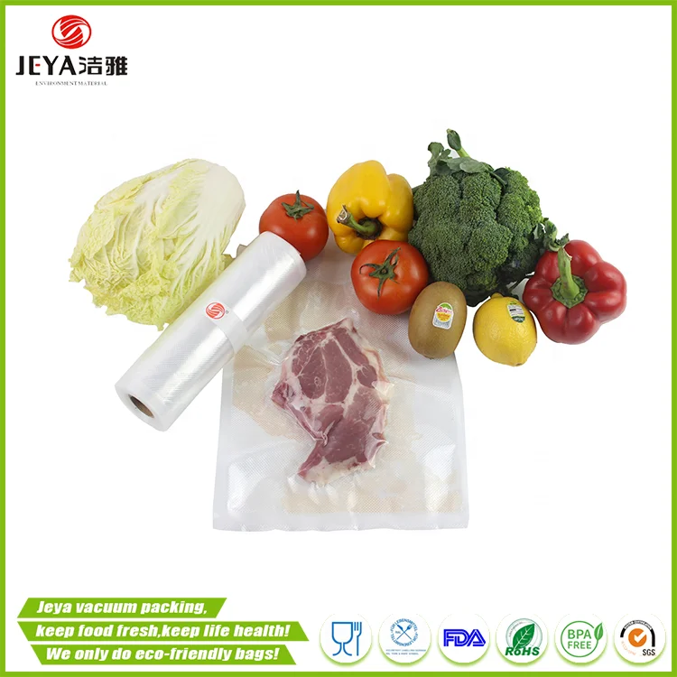
Custom Printed Heat Seal Vacuum Plastic Bag for Household Sealer 
