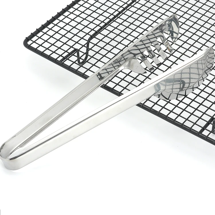 2018 New Factory Price Kitchen Gadget 9 inch Stainless Steel Spatula Tongs For Cooking Spaghetti Ice Cube