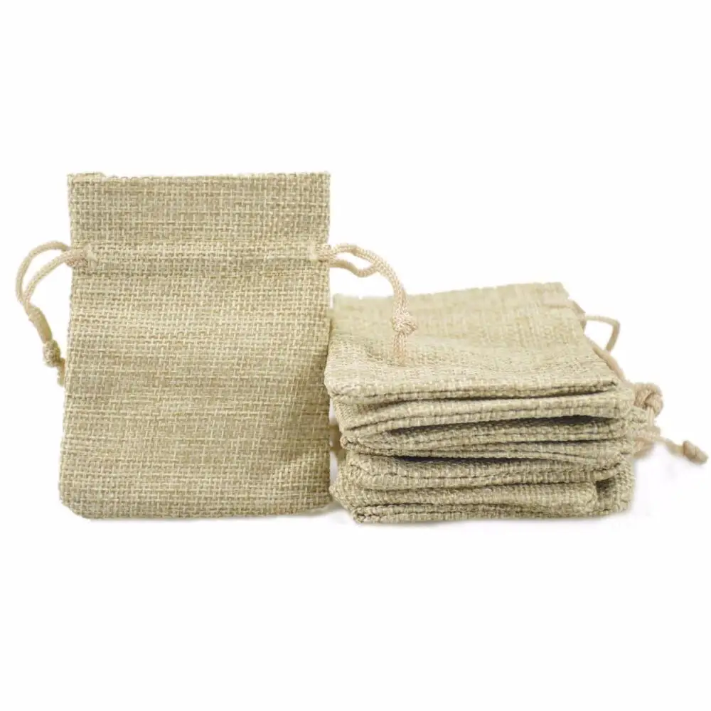 Custom Natural Eco Friendly Small Jute Burlap Sack Bag Custom Logo