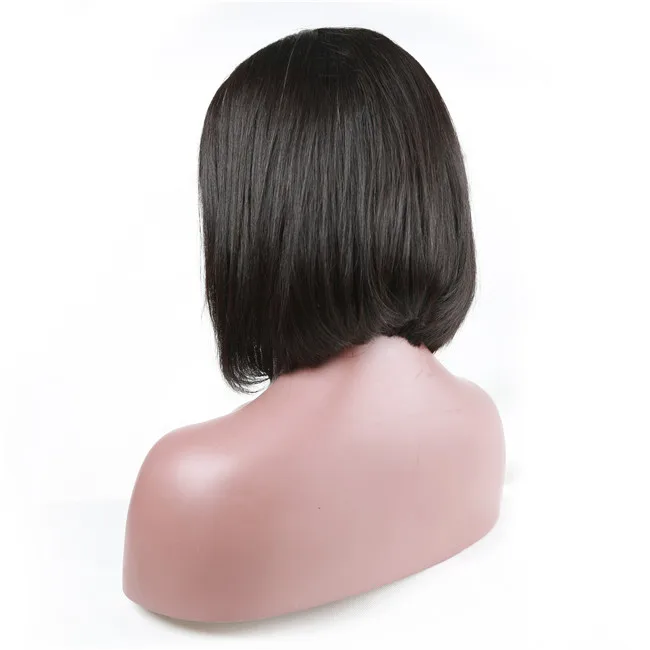 Virgin Malaysia straight Bob hairstyle lacefront wig human hair