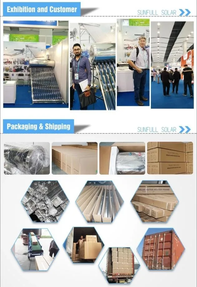 Pressurized heat pipe vacuum tube stainless steel solar water heater by manufacturer SUNFULL