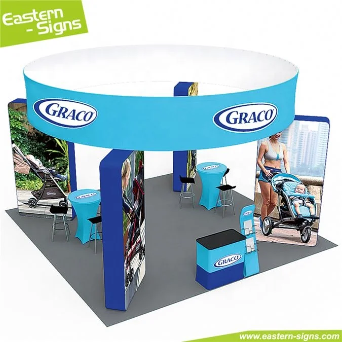 Лидер продаж натяжения ткань дисплей trade show морщин бесплатная Китай модульная выставочная стенда дизайн и строительство