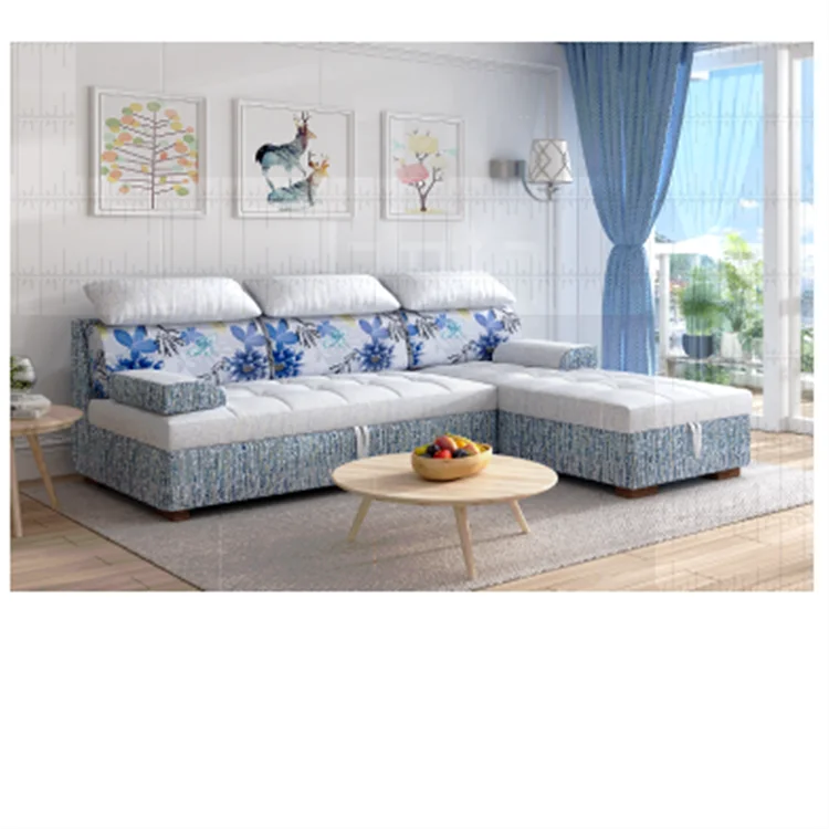 Reclining small sleeper furniture living room modern fabric modern cum foldable bunk folding sofa bed with storage