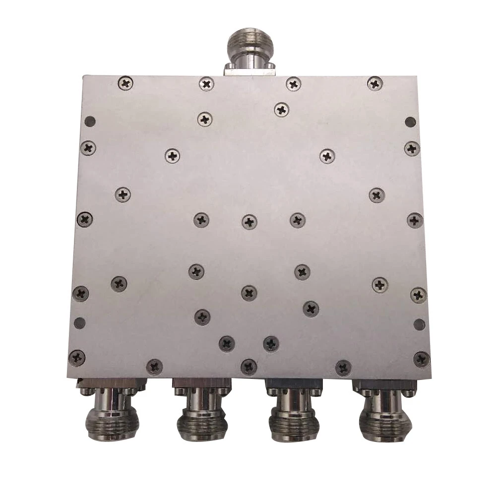 RF 694-3800MHz 4 Way Power Splitter 50W Wilkinson Power Splitter RF Power Divider Low PIM  BTS IBS DAS