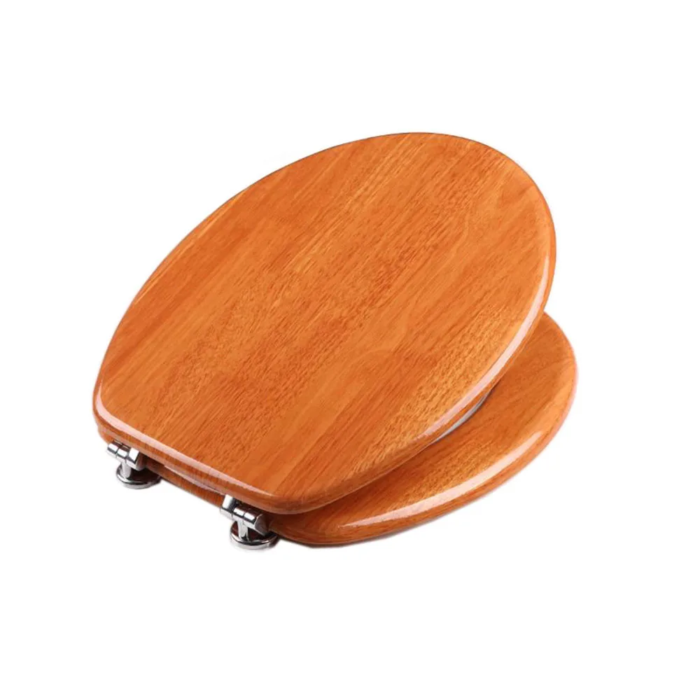 18inch MDF Wood Veneer Toilet Seat cover, MDF toilet seat cover in round /enlongated shape, Cheap price MDF toilet seat cover