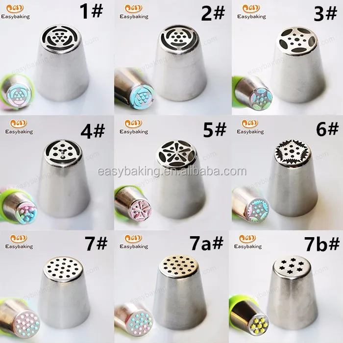 Different Type Cake Decoration Tulip Icing Piping Russian Nozzles