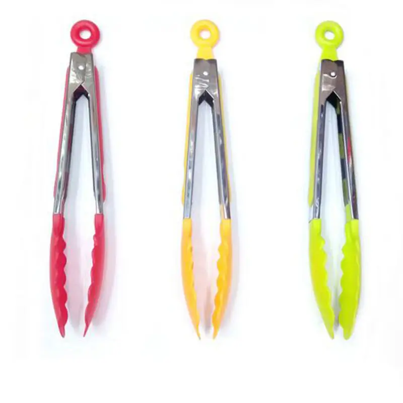 1/2/3/4/5X Food BBQ Clip Handle Clamp Stainless Steel Serving Tongs Useful Tool