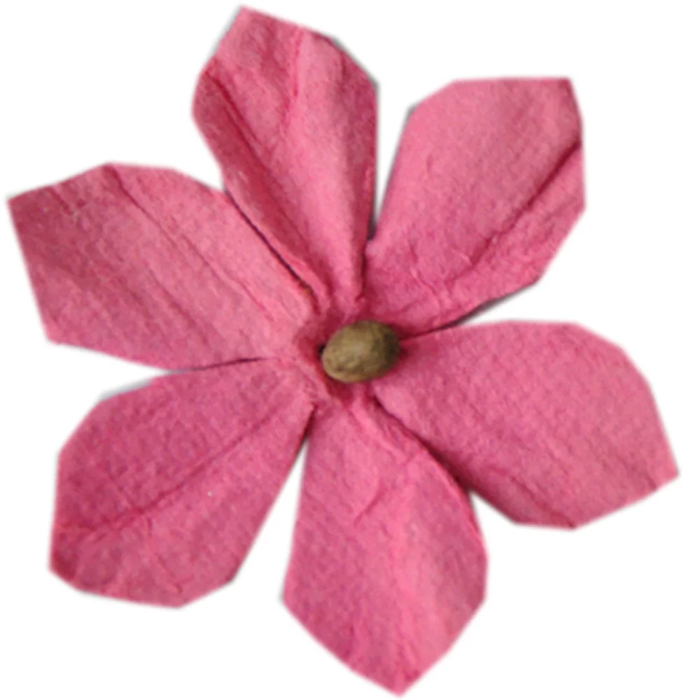 32mm Paper Rose Decorative Flowers With Brown Blossom For Card Making Craft