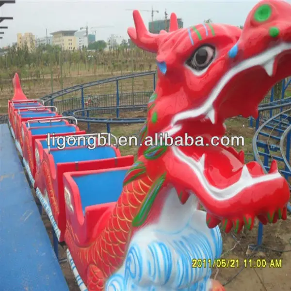 Amusement Park Games 16 Seats Kid Park Rides Mini Roller Coaster Sliding Dragon for sale
