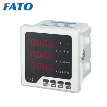 FATO Three Phase Digital Current Volt Frequency Meter Energy Meter, multi-function electric meter