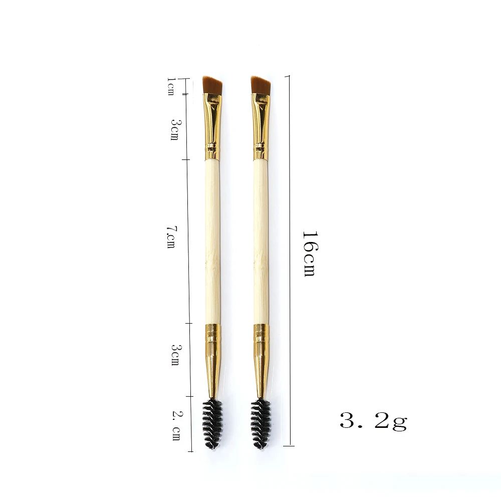 China supplier cosmetics double end makeup brushes
