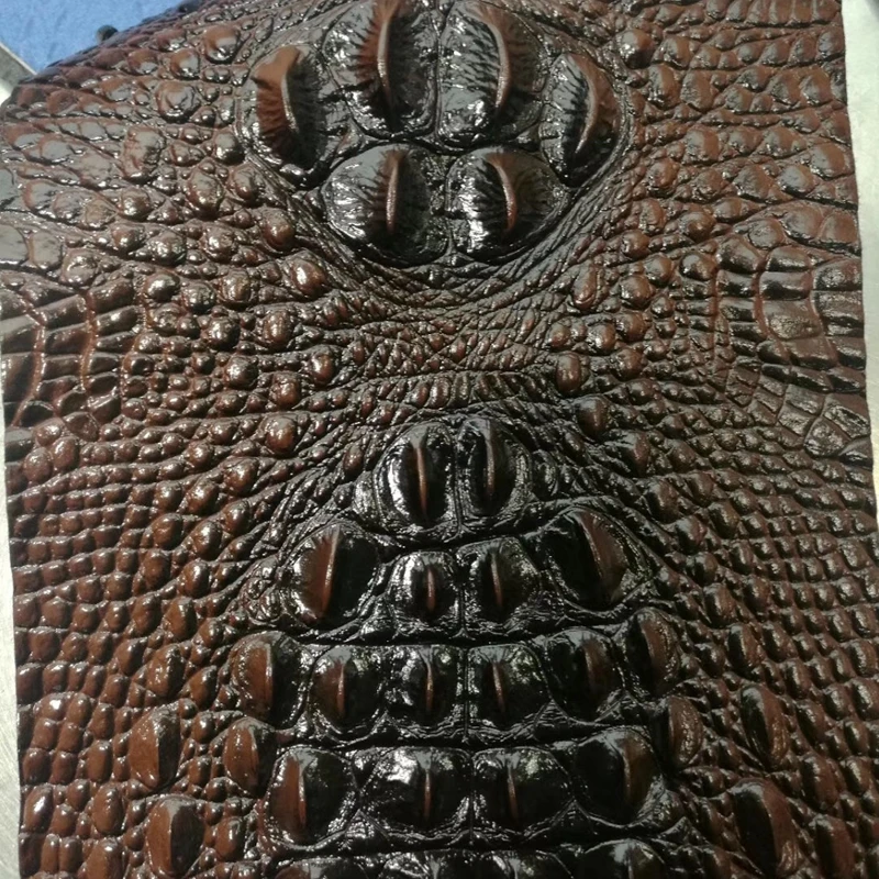 Двухцветные тисненые листы из искусственной кожи крокодила для изготовления сумок