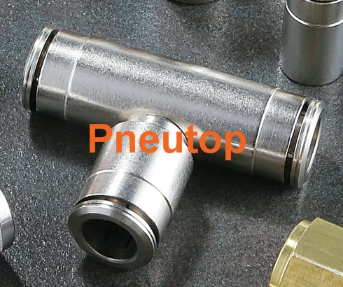 Pneutop one touch fitting universal thread series fittings push fit plumbing fittings 1/4