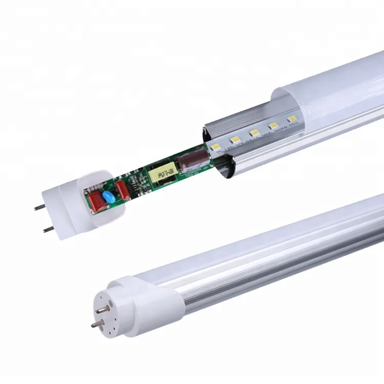 led light t8 tube raw materials spare parts SKD parts aluminum housing T8 led tube light