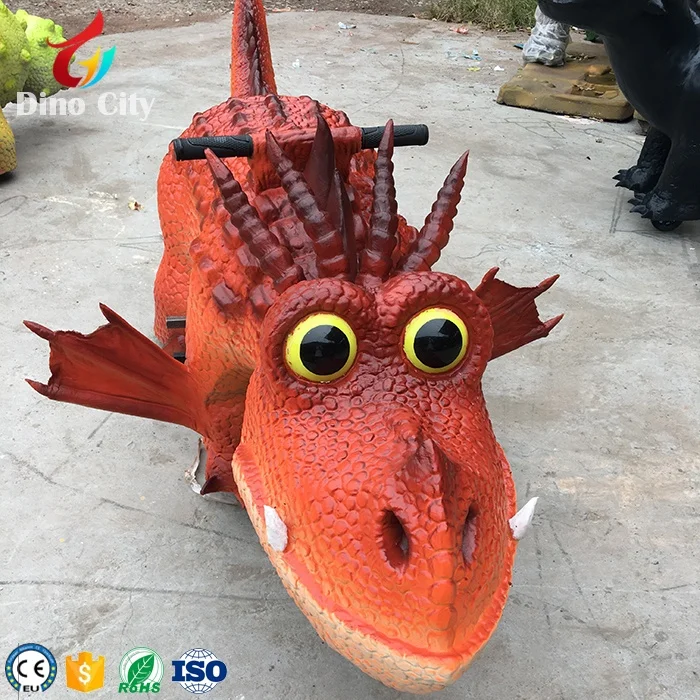 Mechanical Animatronic dragon amusement animal kiddie rides