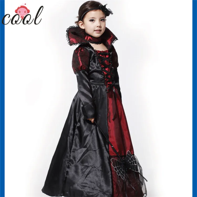 Косплей костюмы на Хэллоуин вампиры, ведьмы, платья королевы, костюм на Хэллоуин для детей