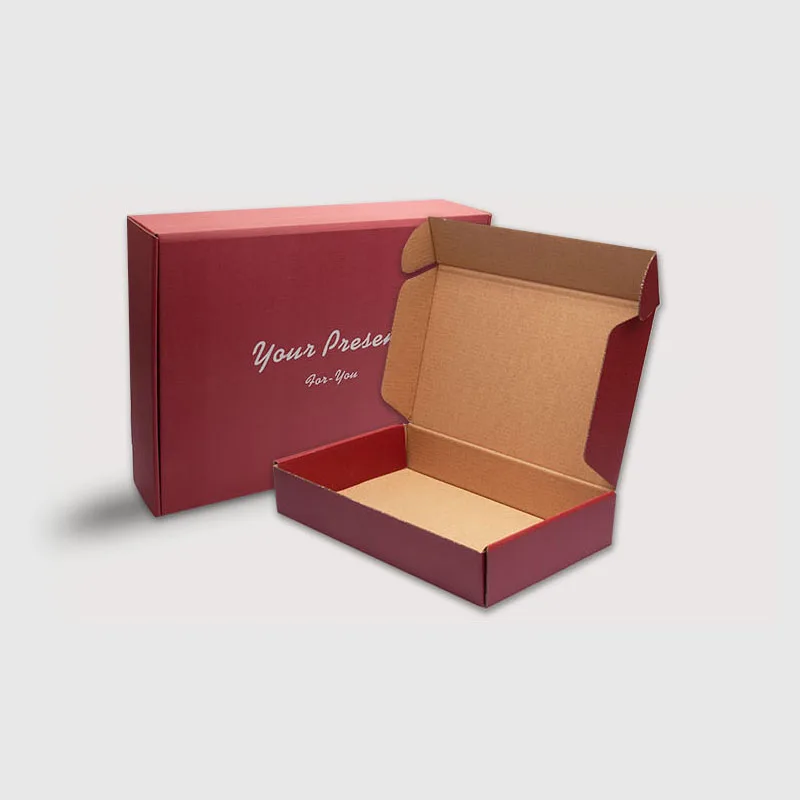 
Small 15 x 10 x 4 Kraft/Black/White/Pink Tuck Top Corrugated Mailer Box 