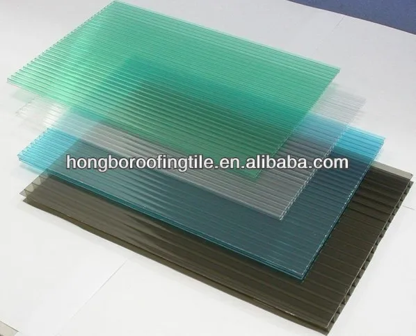 Полый лист из поликарбоната с двойными стенками