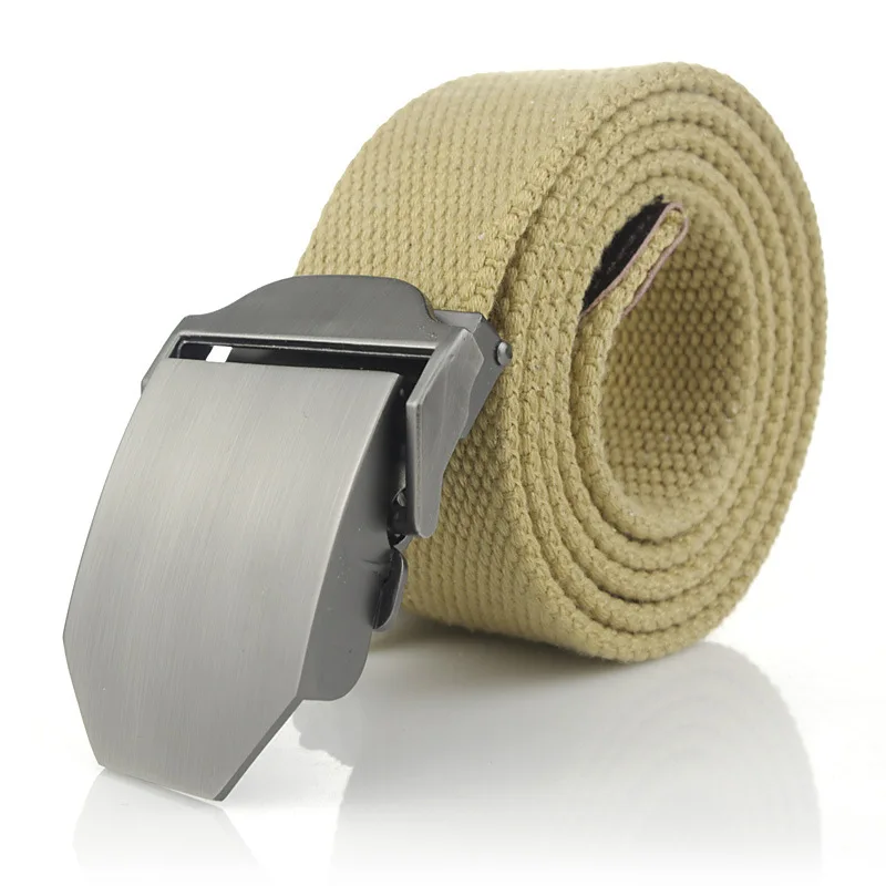 
2019 Metal Buckle Canvas Belt Men or Student Casual Nylon Tactical Belt 110-160cm Length Available 
