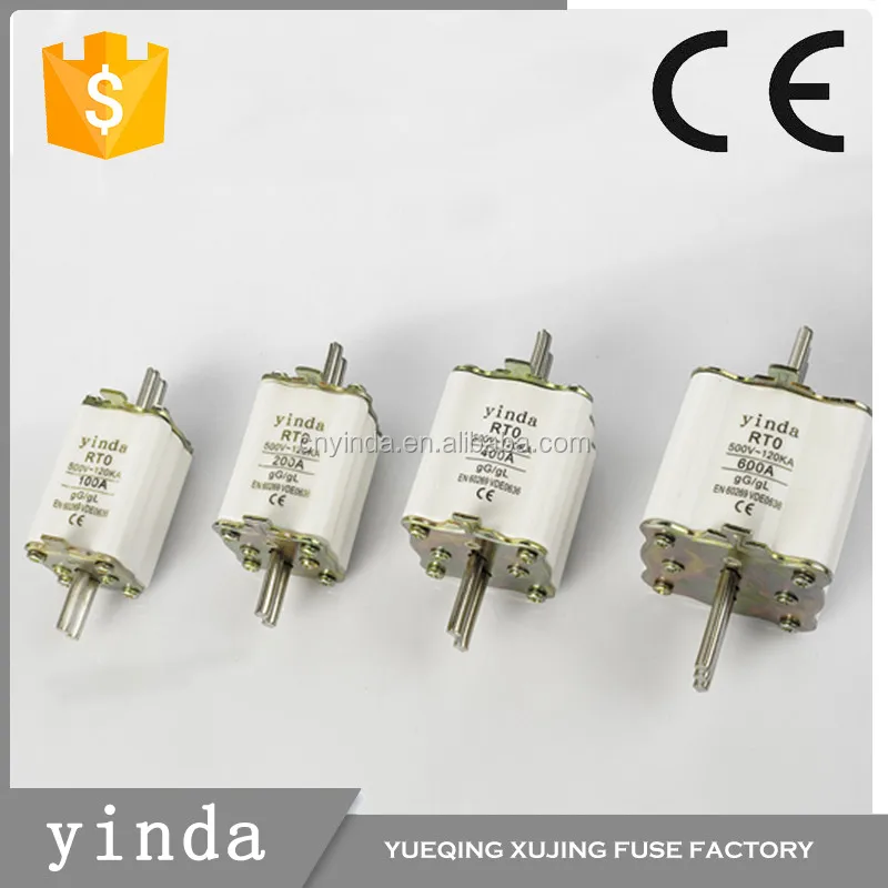 RT0 series short circuit protection ceramic fuse link RT0 200A 500V