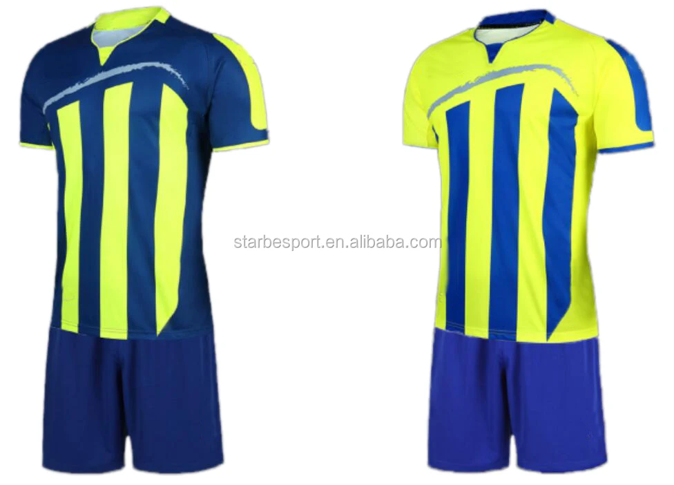 custom full set sublimated black white stripes soccer uniform for men