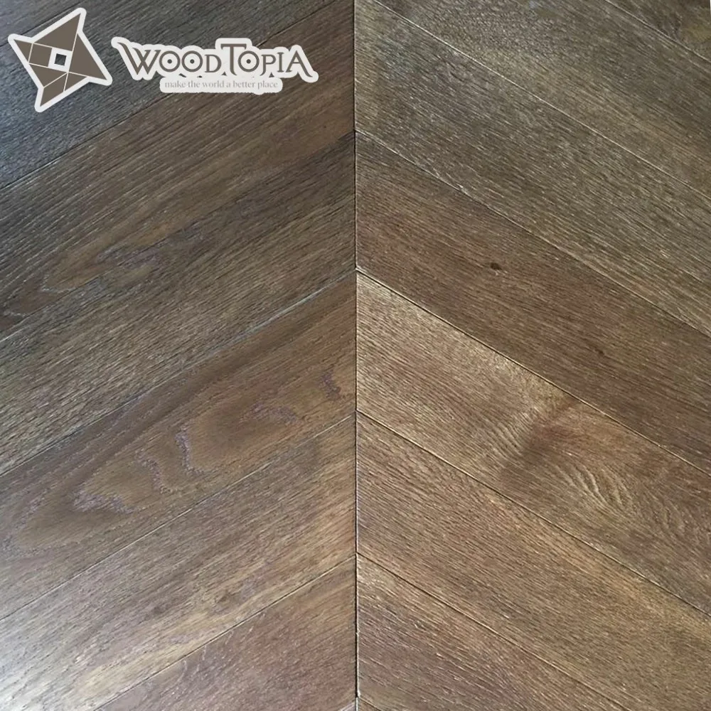 FUDELI CHEVRON Industrial Fishbone Oak Engineered Wood Parquet Flooring Chinese Online Technical Support More Than 5 Years