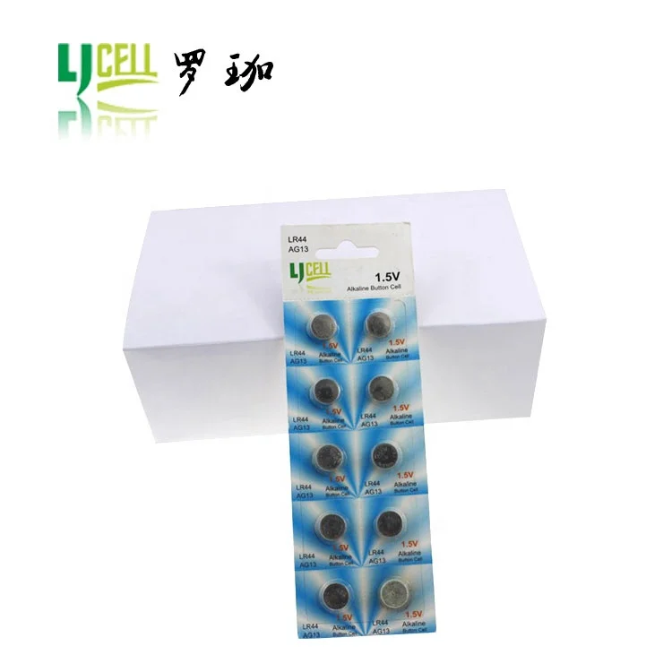 LR44 AG13 Mercury Free 0% Hg Pb Battery A76 lr44 ag13 1.5V Alkaline Batteries