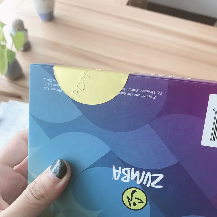 Custom Gold Foil 3D embossed Adhesive Stickers Business Labels