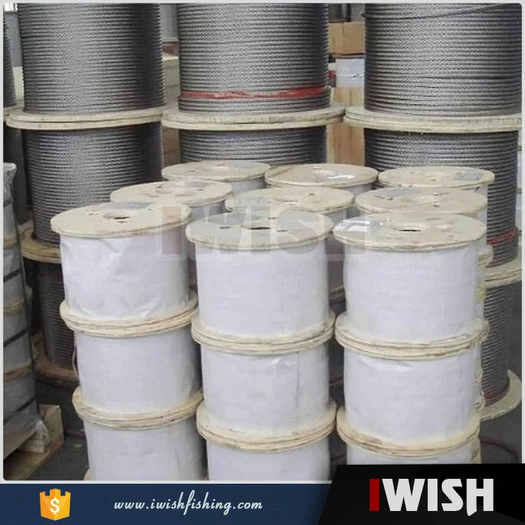 Nylon Coated 7X7 304 Stainless Aircraft 1000 Feet Leader Wire For Fishing Rigs