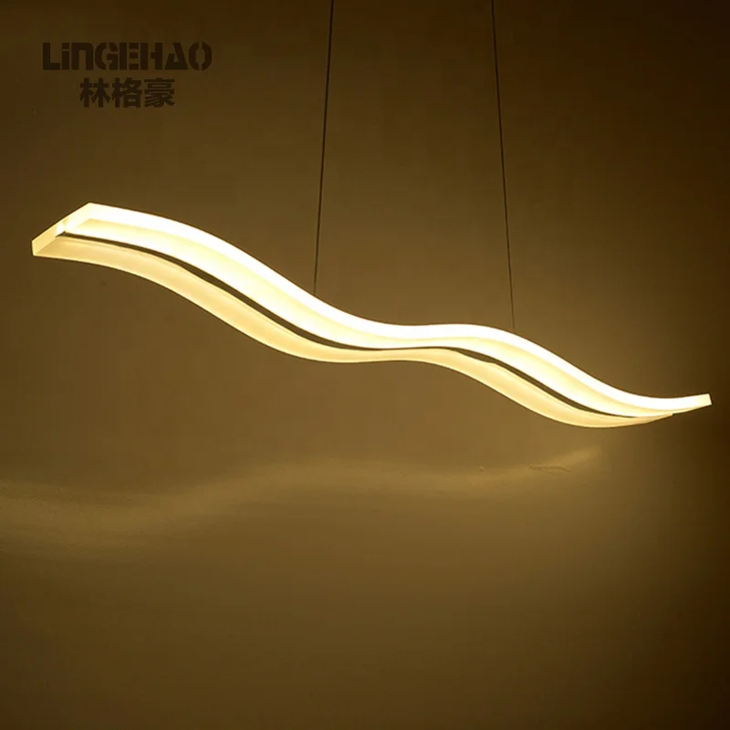 
Wave shape 2700K 4000K 6500K warm white fancy pendant light 