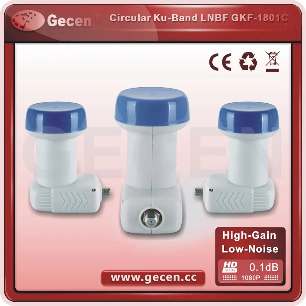 Ku-Band Dual Polarity Circular Single LNBF universal ku band single