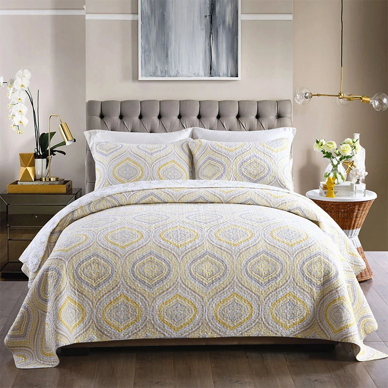 Good price quilted bedspread set King size bedspread