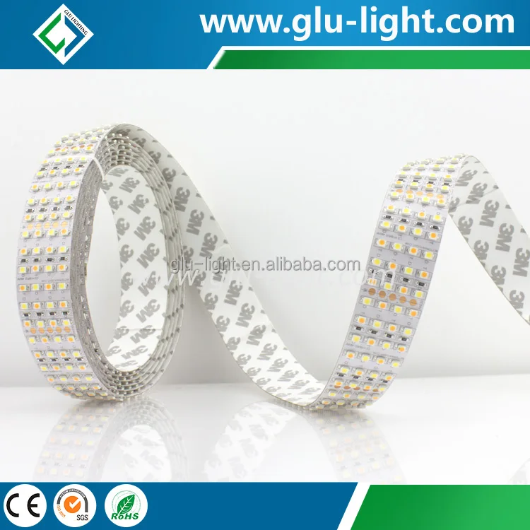 2400-6500K 4 rows W+WW bi color 3528 CCT led strip 480led/m 24V high power 3528 CCT led strip