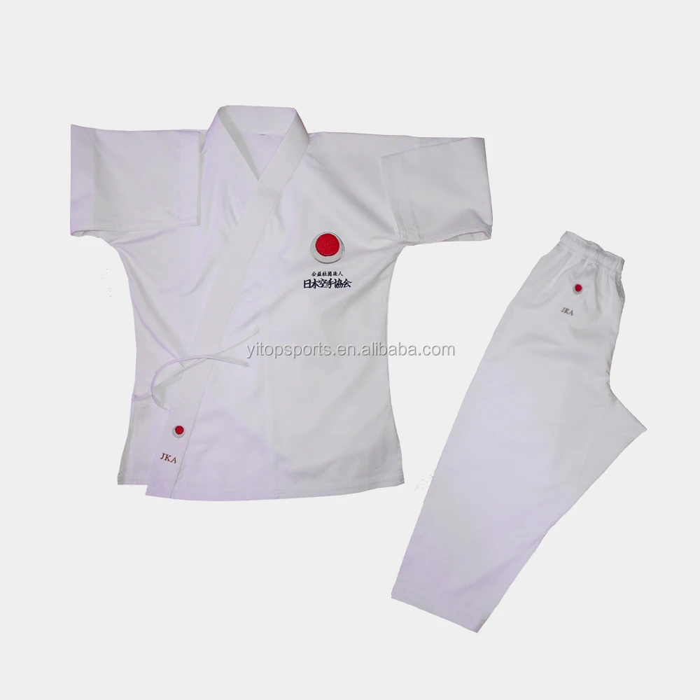 WKF approved high quality white karate suit for training comfortable karate uniform