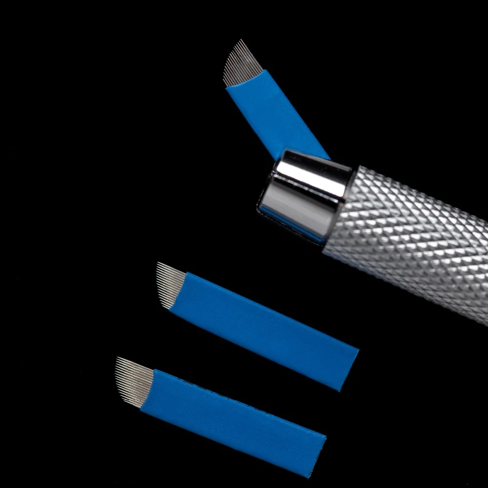 Factory Private Label Microblading 0.20 Diameter And 18 pin Needles For Permanent Makeup Eyebrow Tattoo Needle