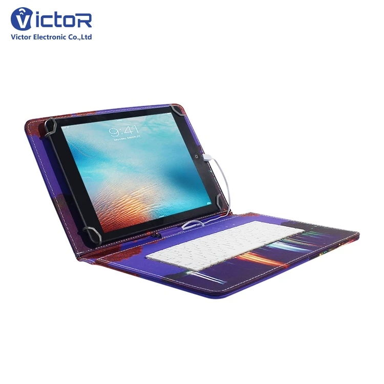 Fancy Artwork 10 Inch Kickstand Tablet Case with Wired Keyboard